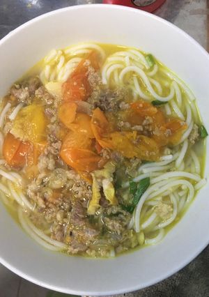 Hình của món Canh bún thịt băm cà chua.