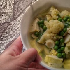 A picture of Cauliflower Peas Soup.