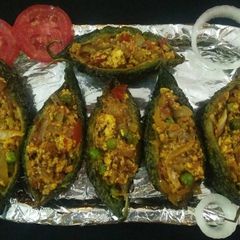 A picture of Cottage Cheese Stuffed Bitter Gourd (Side dish).