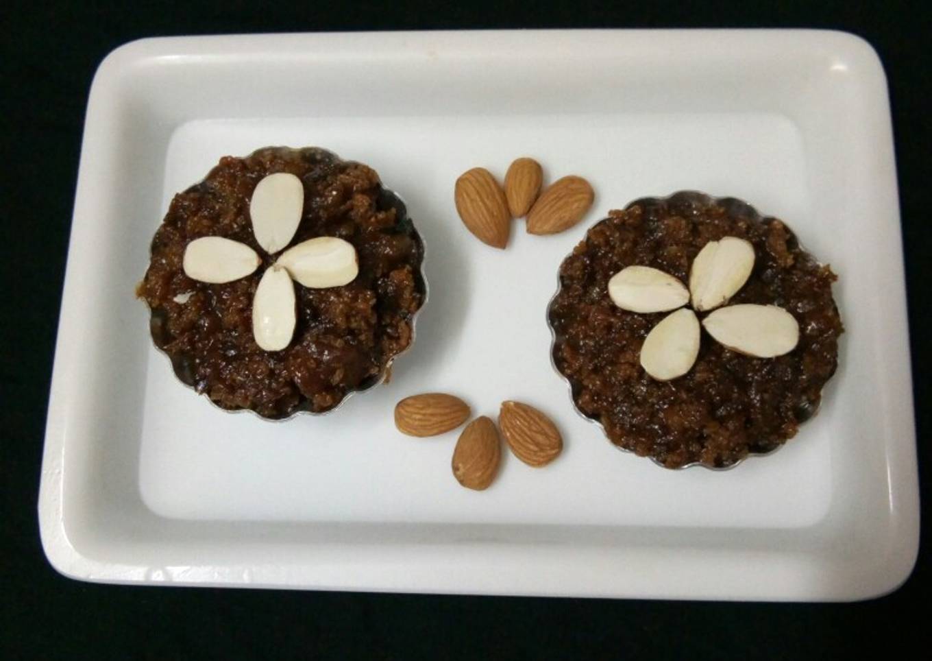 Watermelon rind halwa with jaggery