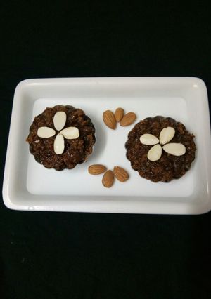 A picture of Watermelon rind halwa with jaggery.