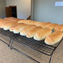 A picture of Hot dog buns.