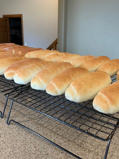 A picture of Hot dog buns.