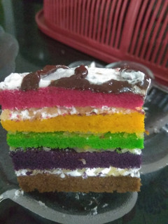 Foto resep Rainbow cake kukus+butter cream lembut gak enek