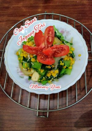 Foto resep Cah Sawi Jagung Teri