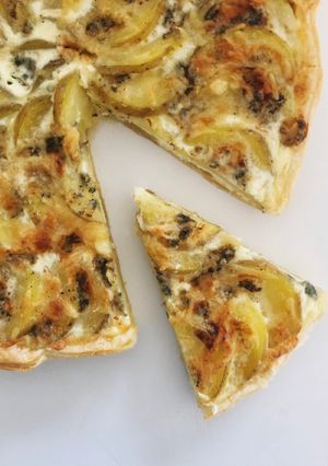A picture of Puff Pastry Potato & Cheese Tart.