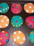 Cookies de colores con lacasitos y M&M'S