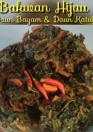 Foto resep Bakwan Hijau(Daun Bayam & Daun Katuk)