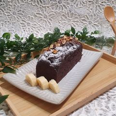 A picture of 香蕉巧克力磅蛋糕.