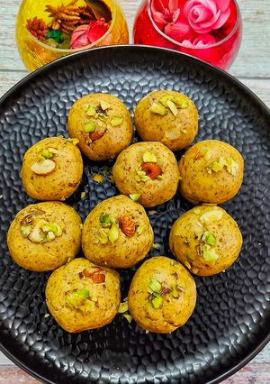 A picture of Sattu Laddu (High Protein Healthy Sattu Laddu).