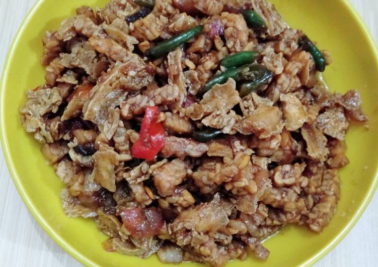 Bagaimana Menyiapkan 9.Tumis tempe tahu asam manis, Enak Banget