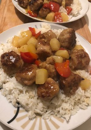 Hawaii húsgolyók jázmin rizzsel 🇺🇸 recept fotója