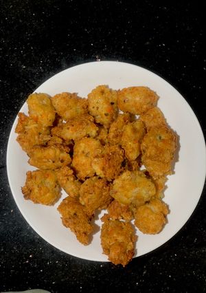 Hình của món Đậu hủ thịt băm chiên.
