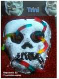 Bizcocho calavera de chocolate