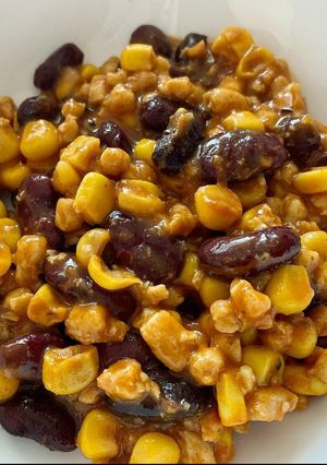 Gyors hús nélküli chilis bab recept fotója