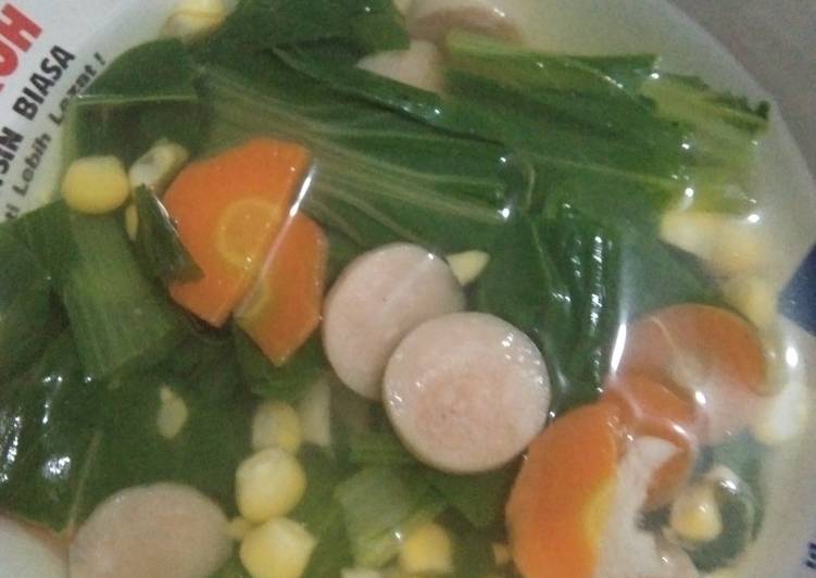 Sayur bening sawi pakcoy🌽