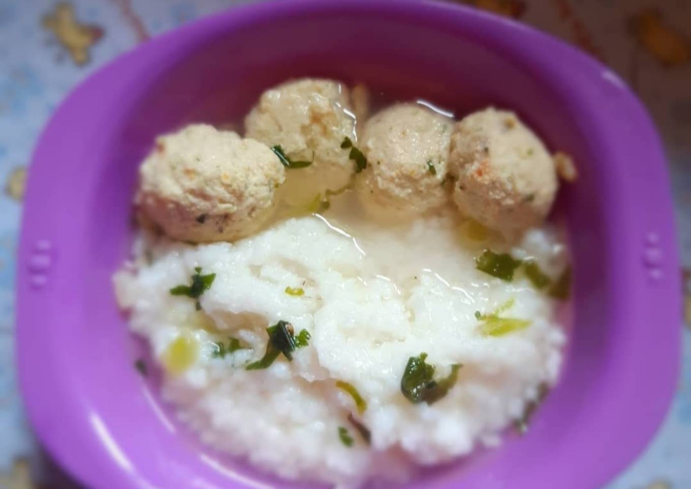 Mpasi bakso salmon tempe