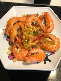蔥蒜炒蝦 的食譜成品照片