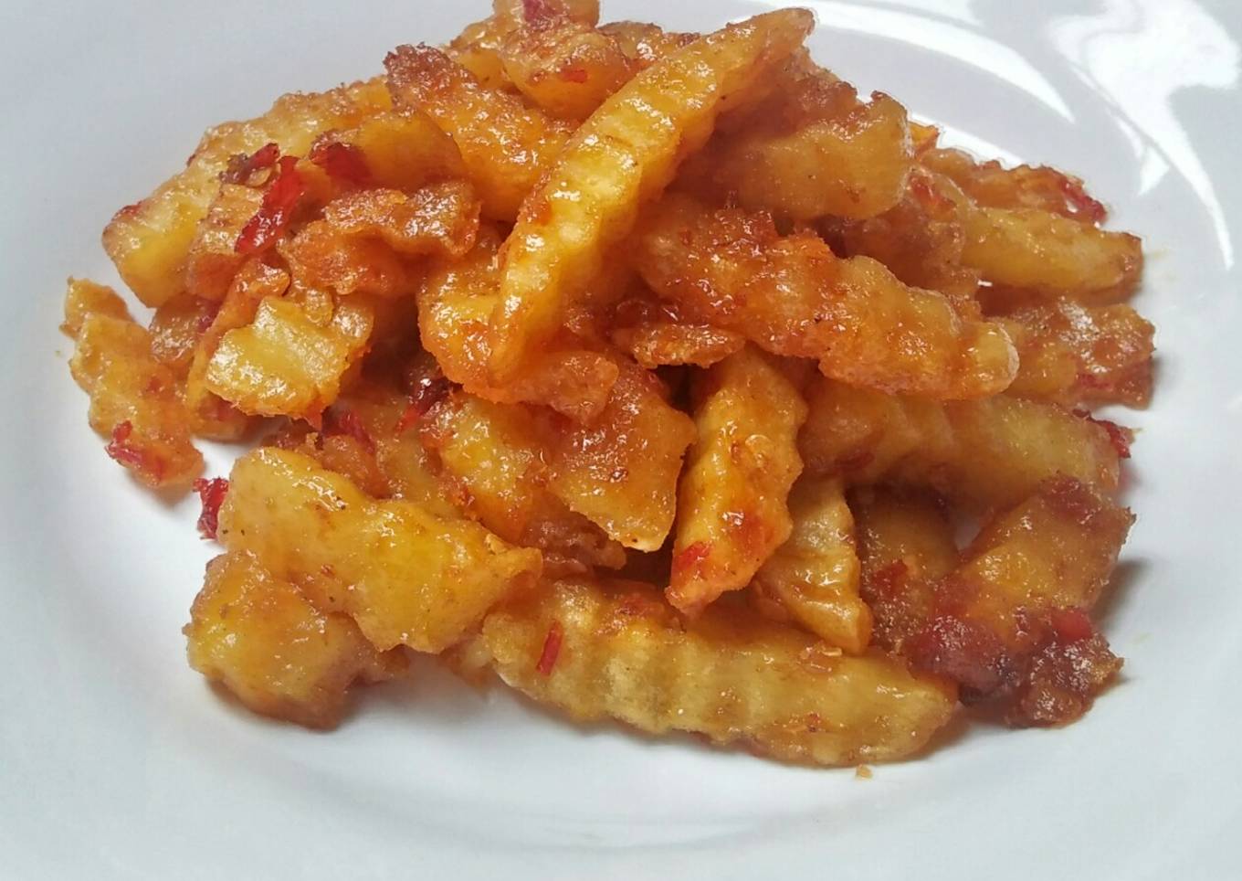Kentang Goreng Pedas Manis