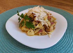 Foto principal de Coliflor a la carbonara sin nata dieta keto