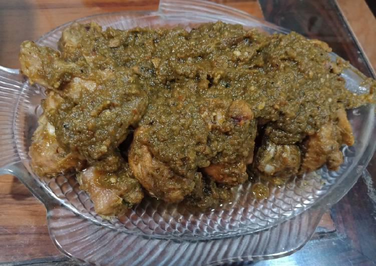 Proses mengolah Ayam bumbu ijo Anti Gagal