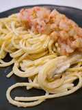 Cacio e Pepe con tartar de camarón al limón