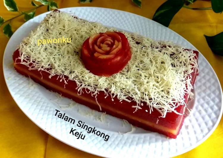 285.Talam Singkong Keju (Red velvet)