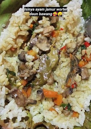Foto resep Nasi Bakar Ayam Jamur