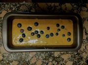 Una foto de budín de blueberry