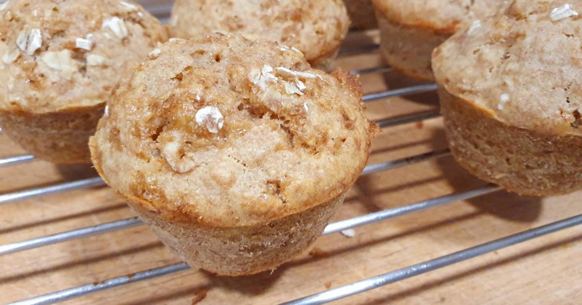 Muffins Saludables De Avena, Sirope Y Platano Receta De Becky- Cookpad