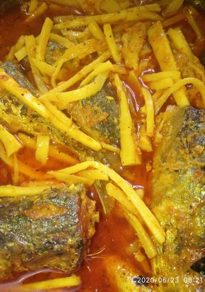 Foto resep Santan ikan Rebung Asam