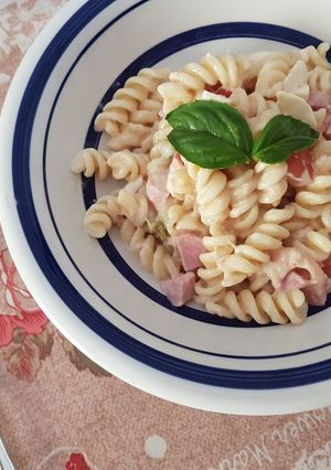 A picture of Grandma's Cold Pasta.