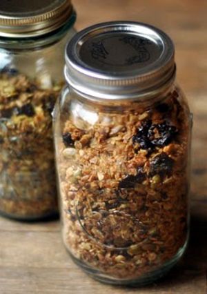 A picture of Olive Oil Granola With Dried Apricots and Pistachios.