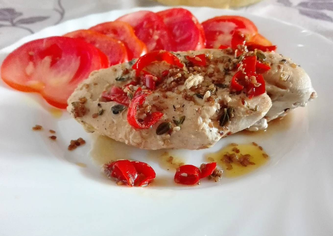 Pechuga de pollo con chile