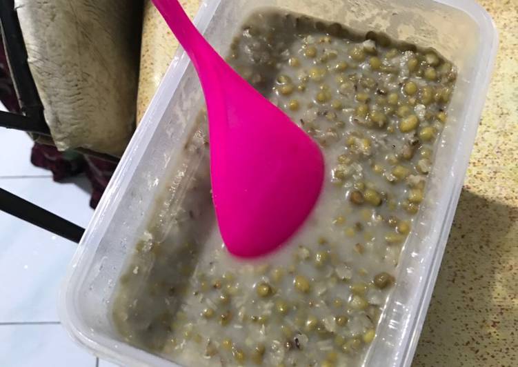 Langkah Mudah untuk Menyiapkan Bubur kacang hijau kuah kentel dan soft, menu diet penganti nasi 😅, Enak