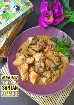 Foto resep Ayam Tahu Tempe Kuah Santan Kemangi