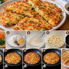 A picture of Budget-Friendly Crispy Vegetable Pancakes.