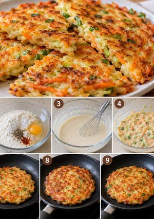 A picture of Budget-Friendly Crispy Vegetable Pancakes.