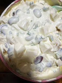 A picture of Apple, Grape and Pineapple Salad.