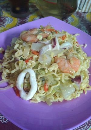 Foto resep Mie goreng seafood jeruk nipis