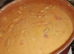 Una foto de Domplines ahogados en queso