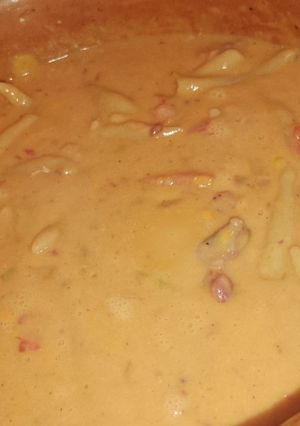 Una foto de Domplines ahogados en queso