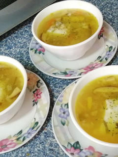 Una foto de Porrusalda de bacalao y shiitake