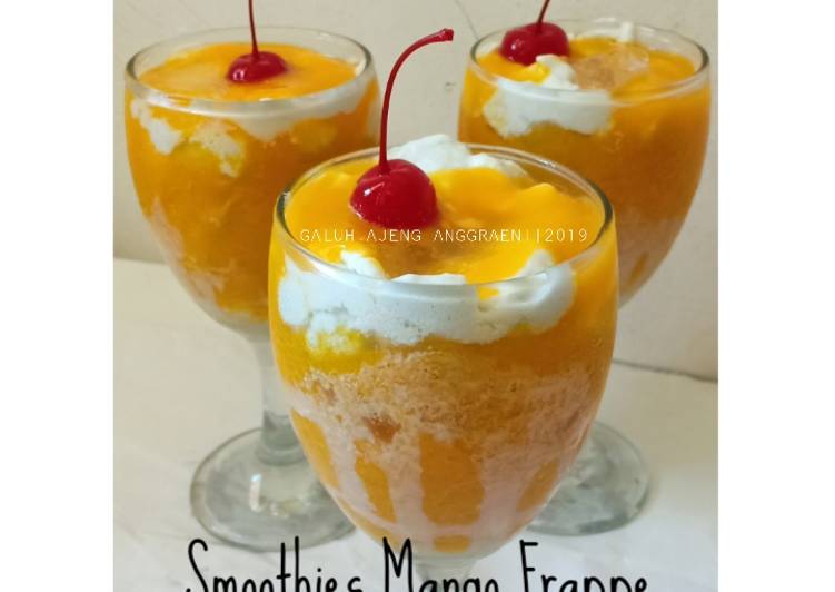 Cara Gampang Menyiapkan Smoothies Mango Frappe (Jus Mangga + Whipcream Ekonomis) yang mengenyangkan