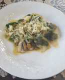 Guiso de hongos, acelgas y poblanos