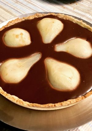 Une photo de Tarte poire chocolat