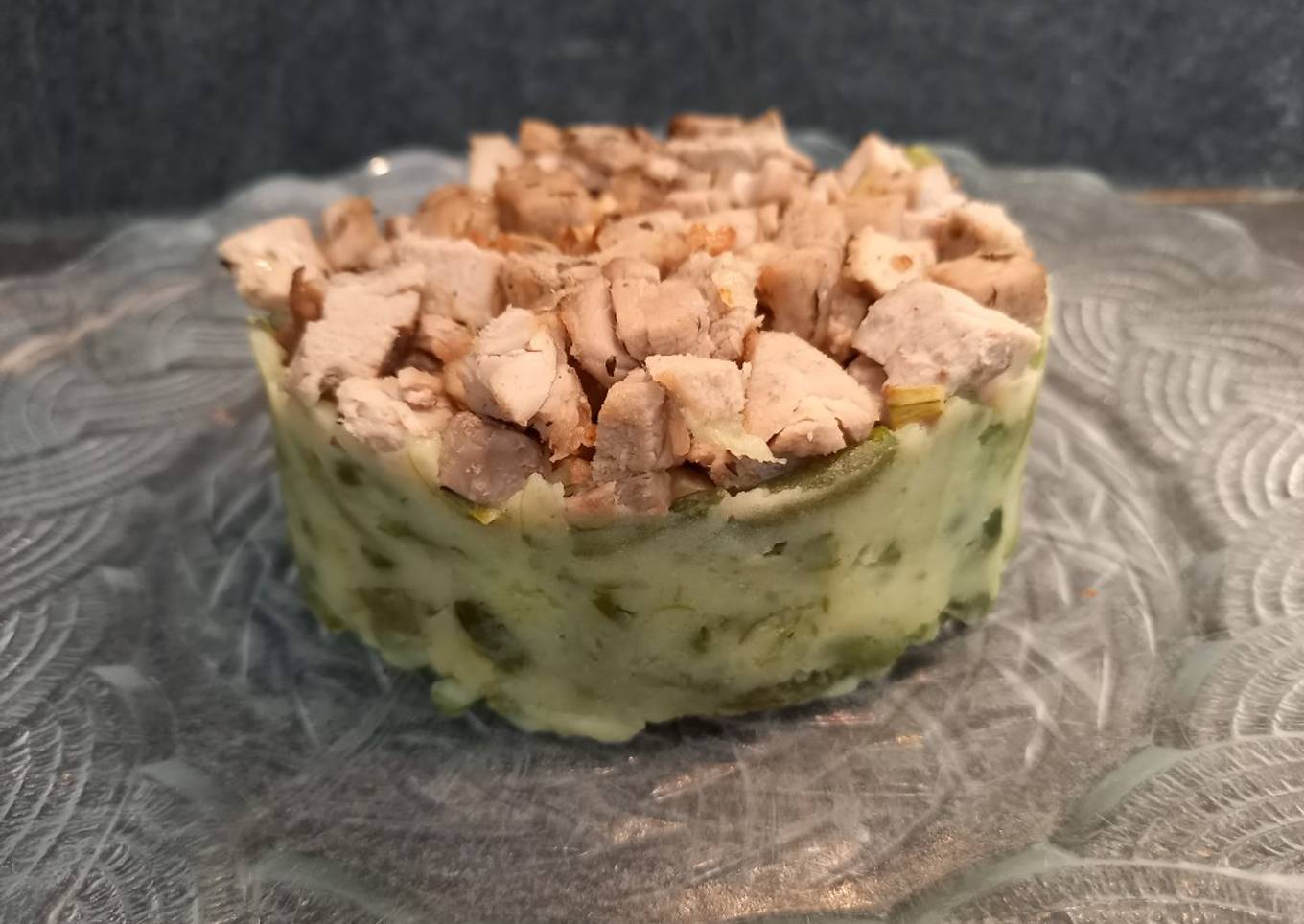 Purée de haricots verts et émincés de filet mignon