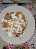 Espagueti con salchichas