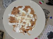 Una foto de spaguetti al cilantro