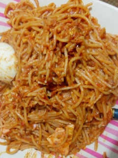 A picture of Reddish spaghetti.